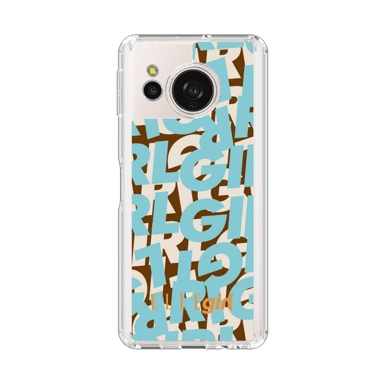 スリムプロテクションケース［ ELLEgirl - ミックスロゴ - Pale blue ］