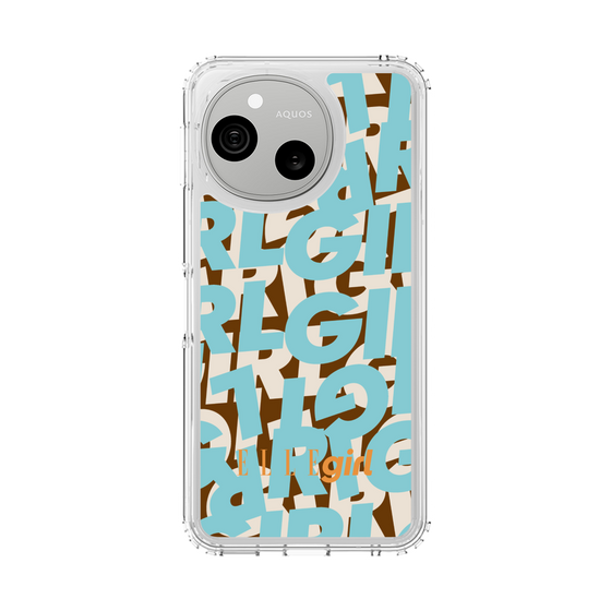 スリムプロテクションケース［ ELLEgirl - ミックスロゴ - Pale blue ］