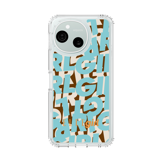 スリムプロテクションケース［ ELLEgirl - ミックスロゴ - Pale blue ］