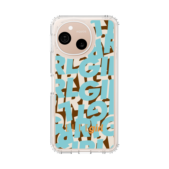 スリムプロテクションケース［ ELLEgirl - ミックスロゴ - Pale blue ］