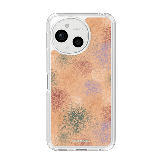 スリムプロテクションケース［ 日比谷花壇 - ダリア - オレンジ ］