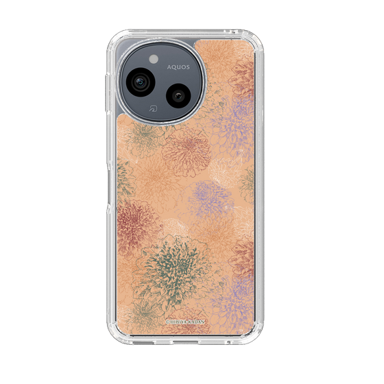 スリムプロテクションケース［ 日比谷花壇 - ダリア - オレンジ ］