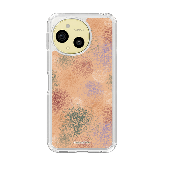 スリムプロテクションケース［ 日比谷花壇 - ダリア - オレンジ ］