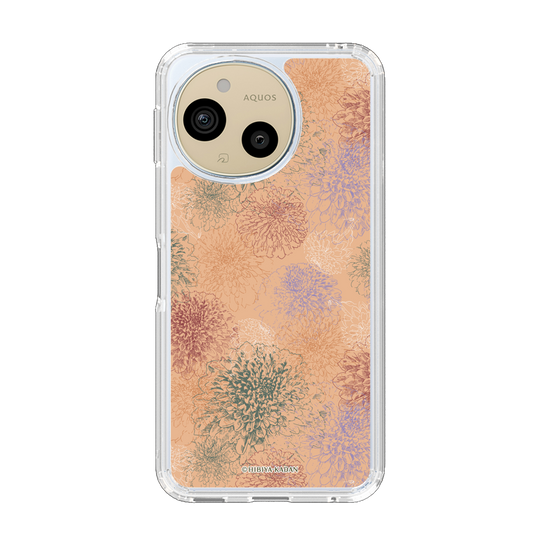 スリムプロテクションケース［ 日比谷花壇 - ダリア - オレンジ ］