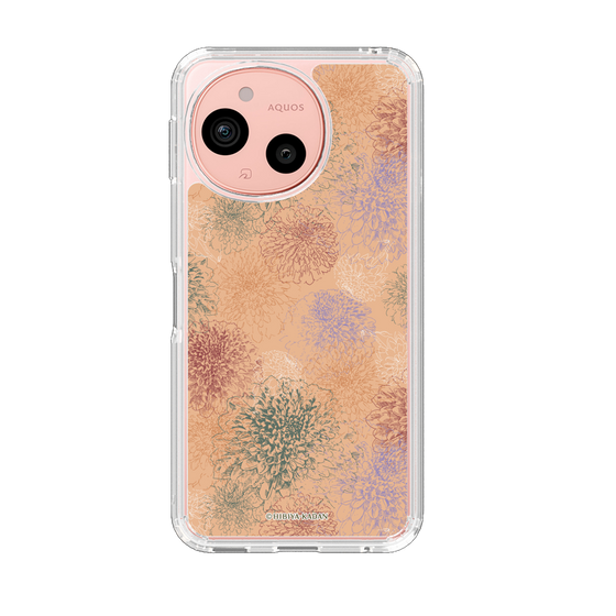 スリムプロテクションケース［ 日比谷花壇 - ダリア - オレンジ ］