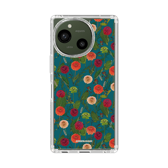 スリムプロテクションケース［ 日比谷花壇 - ダリア - グリーン ］