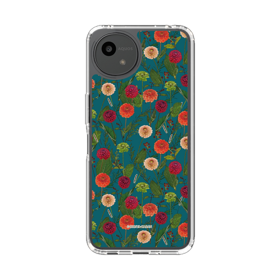 スリムプロテクションケース［ 日比谷花壇 - ダリア - グリーン ］