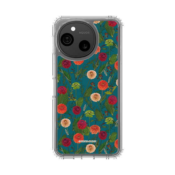 スリムプロテクションケース［ 日比谷花壇 - ダリア - グリーン ］