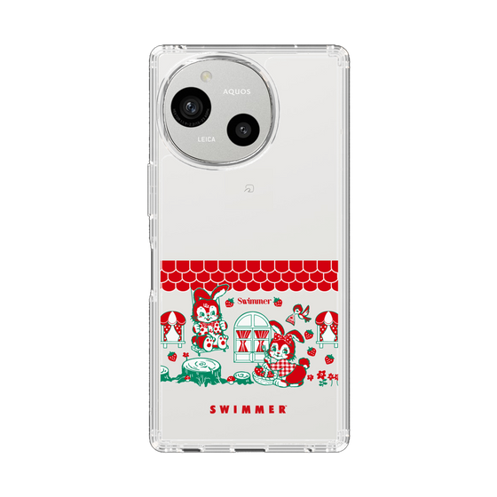 スリムプロテクションケース［ SWIMMER - うさいちご ］
