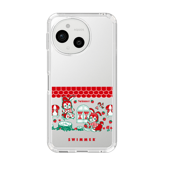 スリムプロテクションケース［ SWIMMER - うさいちご ］