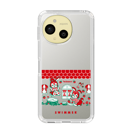 スリムプロテクションケース［ SWIMMER - うさいちご ］