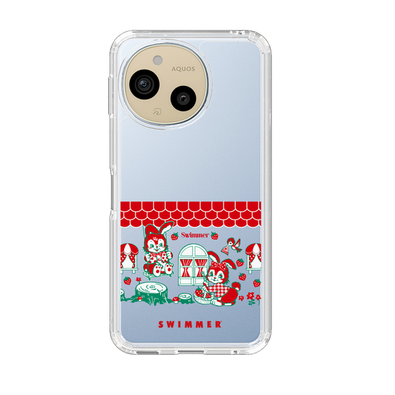 スリムプロテクションケース［ SWIMMER - うさいちご ］