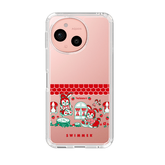 スリムプロテクションケース［ SWIMMER - うさいちご ］