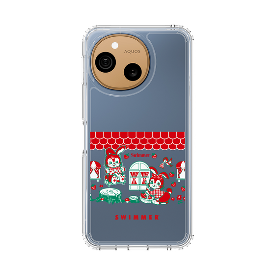 スリムプロテクションケース［ SWIMMER - うさいちご ］