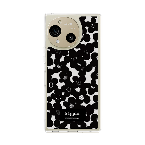 スリムプロテクションケース［ kippis® - Kevät 春 - ブラック ］