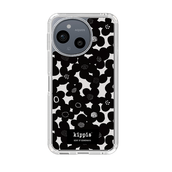 スリムプロテクションケース［ kippis® - Kevät 春 - ブラック ］