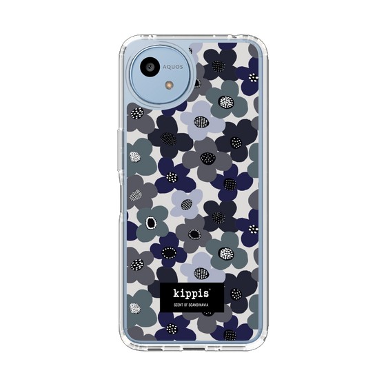 スリムプロテクションケース［ kippis® - Kevät 春 - ネイビー ］