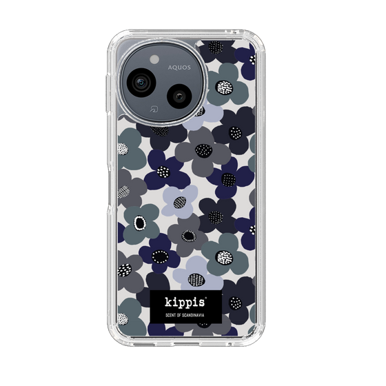 スリムプロテクションケース［ kippis® - Kevät 春 - ネイビー ］