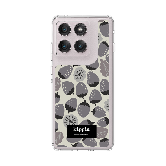 スリムプロテクションケース［ kippis® - Mansikka 苺 - グレー ］