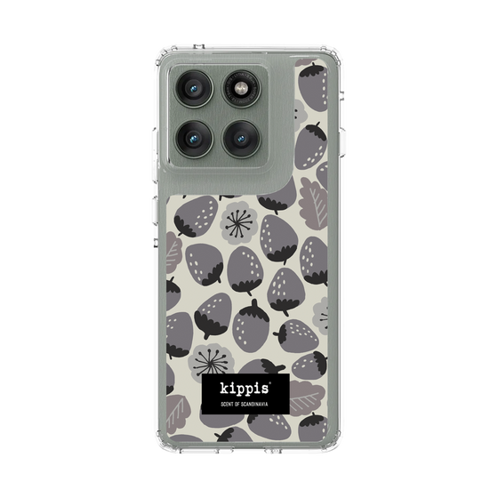 スリムプロテクションケース［ kippis® - Mansikka 苺 - グレー ］