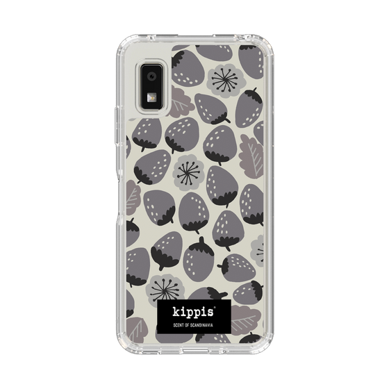 スリムプロテクションケース［ kippis® - Mansikka 苺 - グレー ］