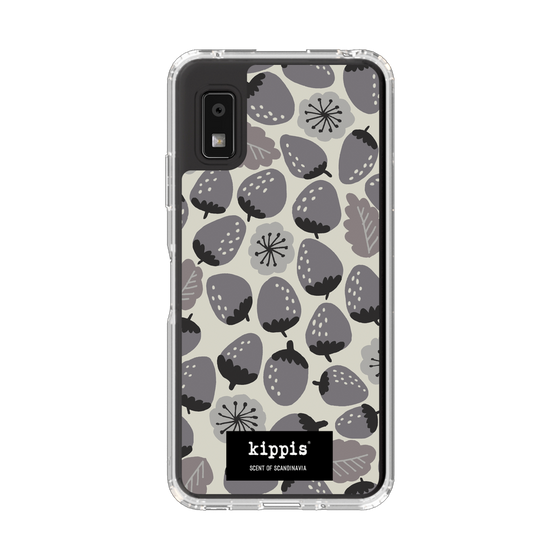 スリムプロテクションケース［ kippis® - Mansikka 苺 - グレー ］