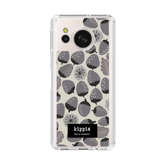 スリムプロテクションケース［ kippis® - Mansikka 苺 - グレー ］