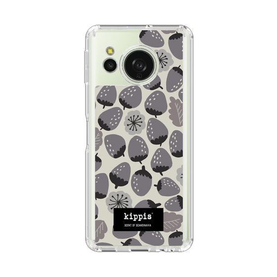 スリムプロテクションケース［ kippis® - Mansikka 苺 - グレー ］