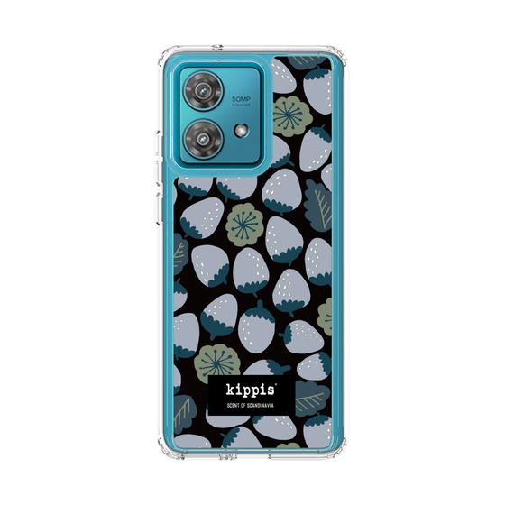 スリムプロテクションケース［ kippis® - Mansikka 苺 - ネイビー ］