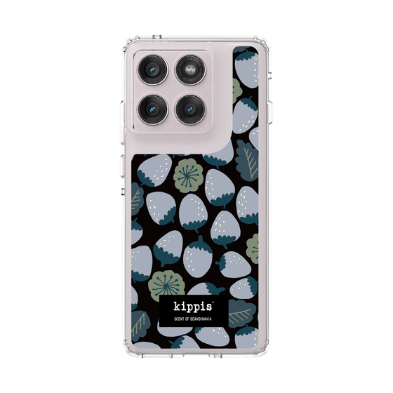 スリムプロテクションケース［ kippis® - Mansikka 苺 - ネイビー ］