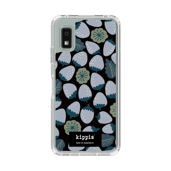 スリムプロテクションケース［ kippis® - Mansikka 苺 - ネイビー ］