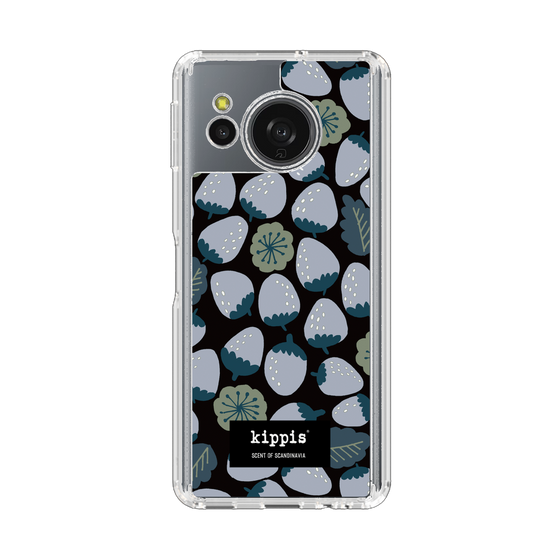 スリムプロテクションケース［ kippis® - Mansikka 苺 - ネイビー ］