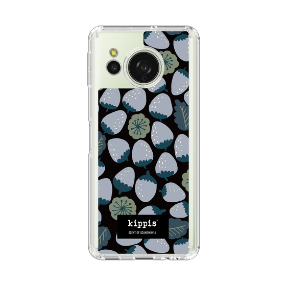 スリムプロテクションケース［ kippis® - Mansikka 苺 - ネイビー ］