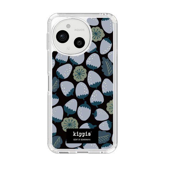 スリムプロテクションケース［ kippis® - Mansikka 苺 - ネイビー ］