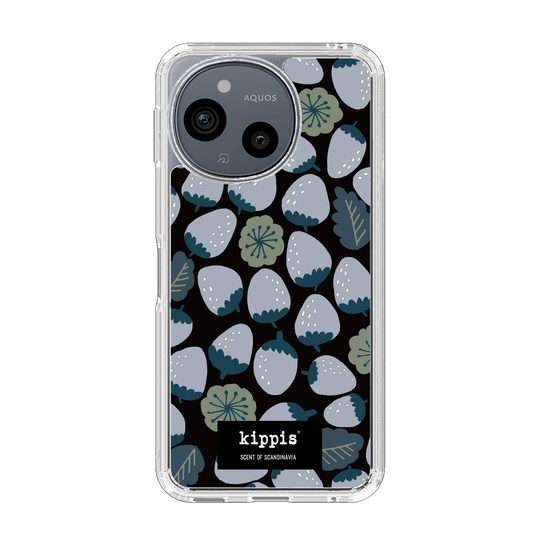 スリムプロテクションケース［ kippis® - Mansikka 苺 - ネイビー ］