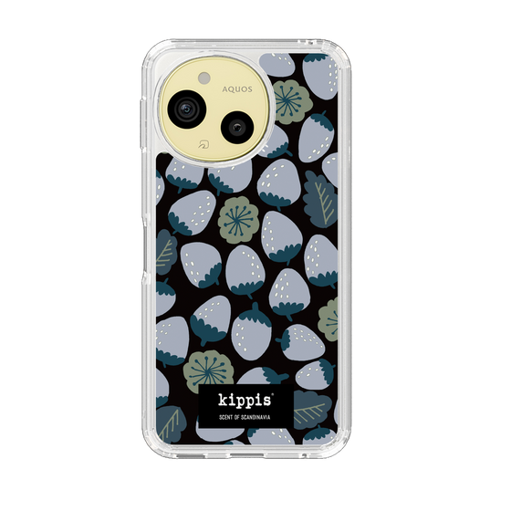 スリムプロテクションケース［ kippis® - Mansikka 苺 - ネイビー ］