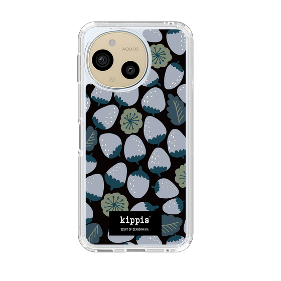 スリムプロテクションケース［ kippis® - Mansikka 苺 - ネイビー ］