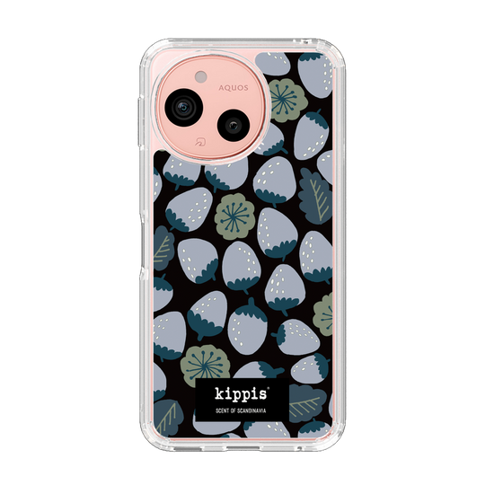 スリムプロテクションケース［ kippis® - Mansikka 苺 - ネイビー ］