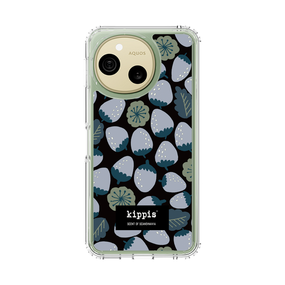 スリムプロテクションケース［ kippis® - Mansikka 苺 - ネイビー ］