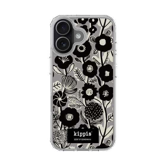 スリムプロテクションケース［ kippis® - Ihmekasvi 不思議な植物 - グレー ］