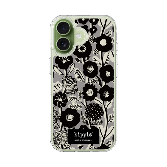 スリムプロテクションケース［ kippis® - Ihmekasvi 不思議な植物 - グレー ］