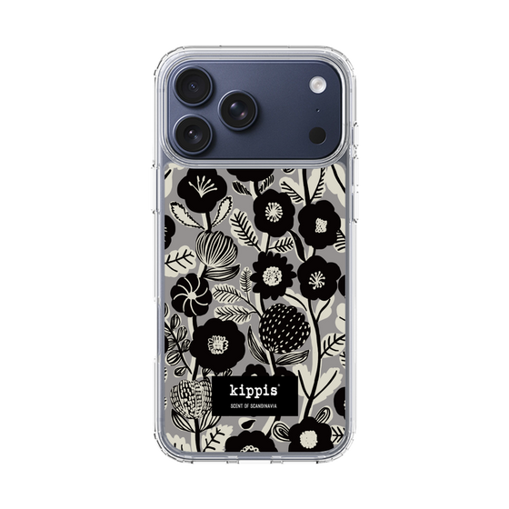 スリムプロテクションケース［ kippis® - Ihmekasvi 不思議な植物 - グレー ］