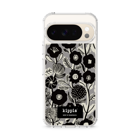 スリムプロテクションケース［ kippis® - Ihmekasvi 不思議な植物 - グレー ］