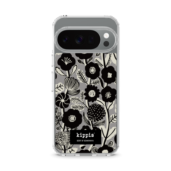 スリムプロテクションケース［ kippis® - Ihmekasvi 不思議な植物 - グレー ］