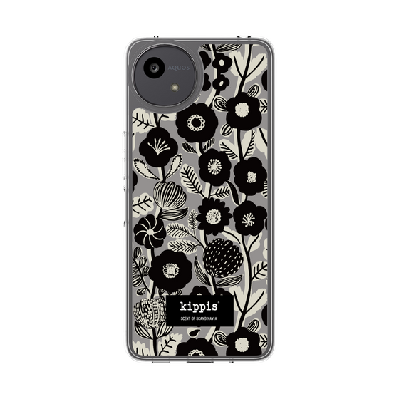 スリムプロテクションケース［ kippis® - Ihmekasvi 不思議な植物 - グレー ］