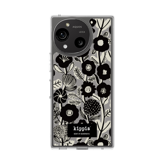 スリムプロテクションケース［ kippis® - Ihmekasvi 不思議な植物 - グレー ］