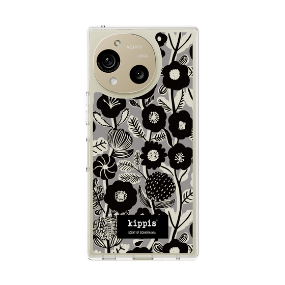 スリムプロテクションケース［ kippis® - Ihmekasvi 不思議な植物 - グレー ］