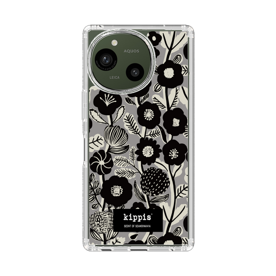 スリムプロテクションケース［ kippis® - Ihmekasvi 不思議な植物 - グレー ］