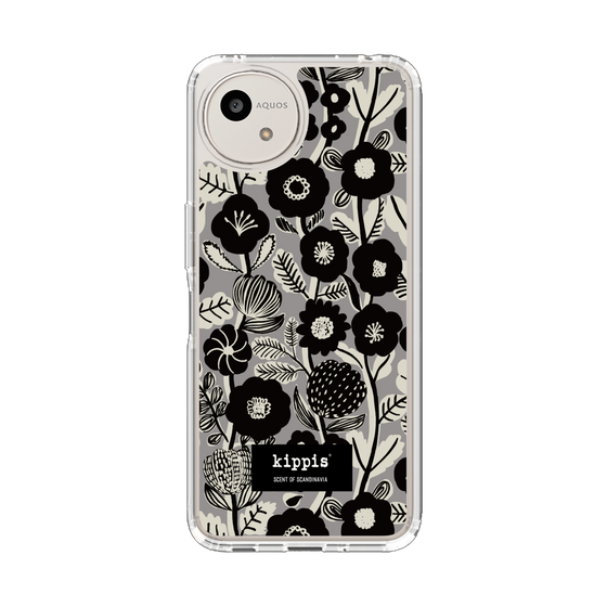 スリムプロテクションケース［ kippis® - Ihmekasvi 不思議な植物 - グレー ］