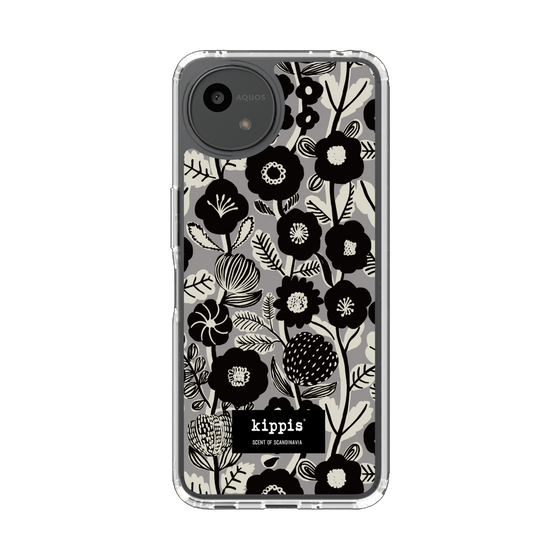 スリムプロテクションケース［ kippis® - Ihmekasvi 不思議な植物 - グレー ］